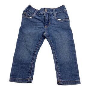 Old Navy Baby Girl Skinny Denim Jeans 12-18M Medium Wash Blue‎ Elastic Waist